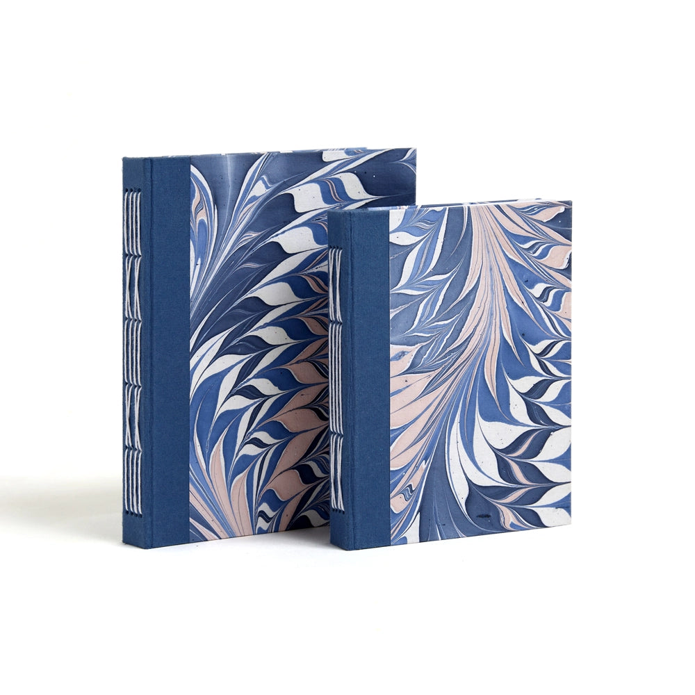 Blue and Blush Waves Journal - Large