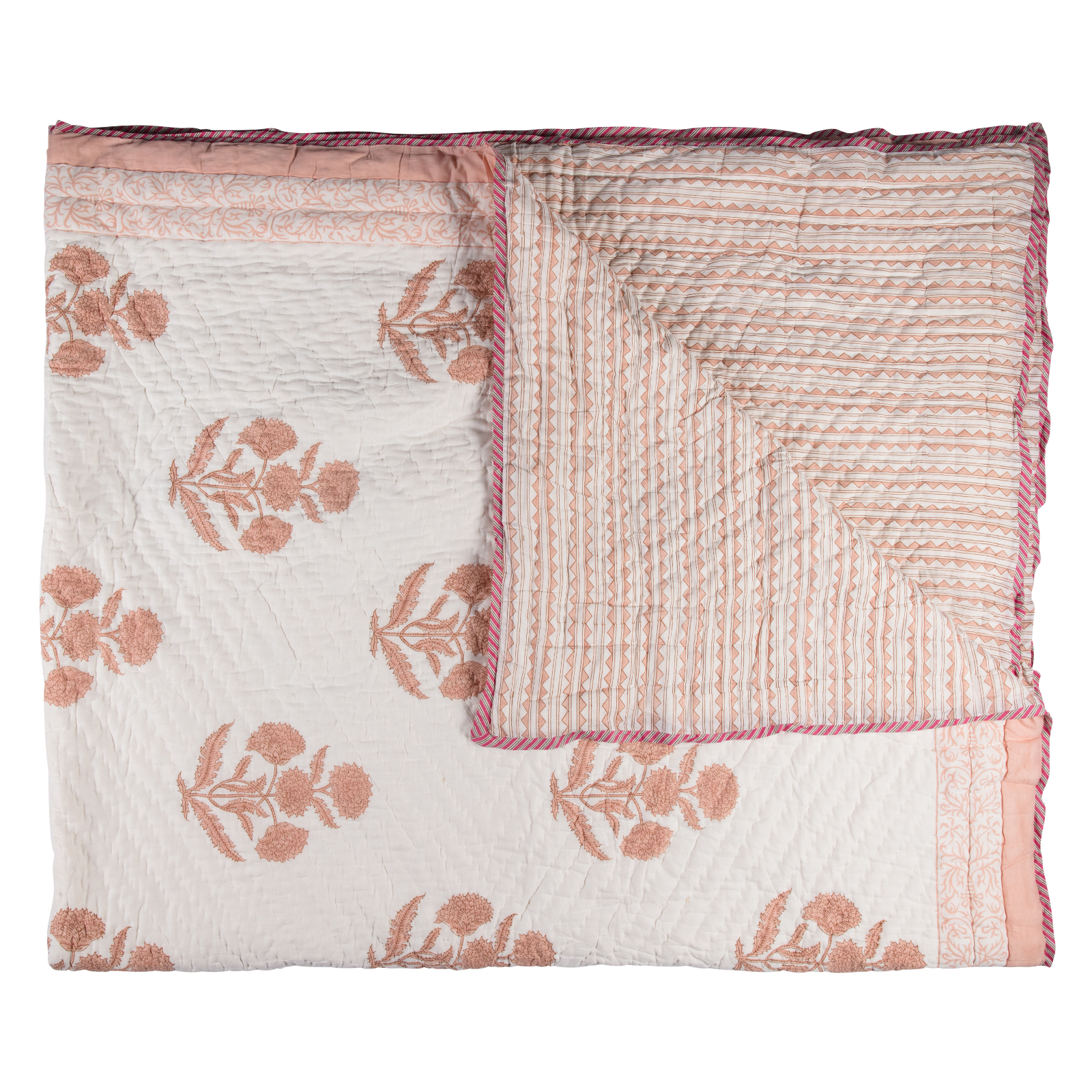 Blush Thistle Bloom Bedspread - Double
