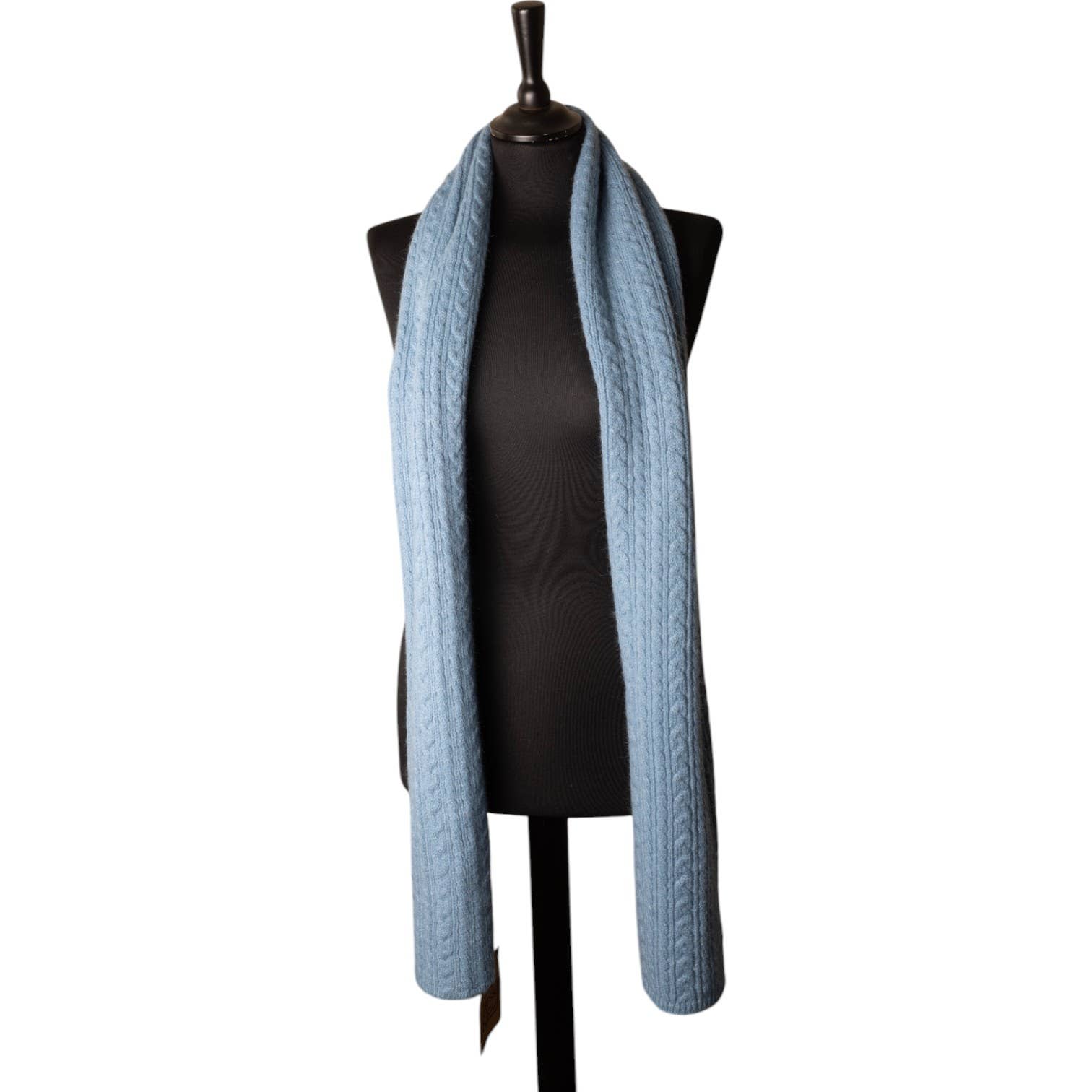 Cornflower Cable Knit Scarf