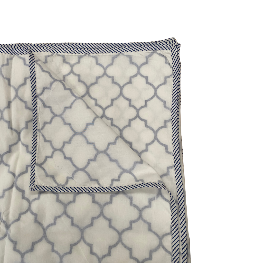 Dohar - Geometric Blue Trellis - Double