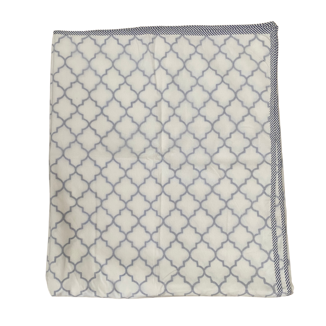 Dohar - Geometric Blue Trellis - Double