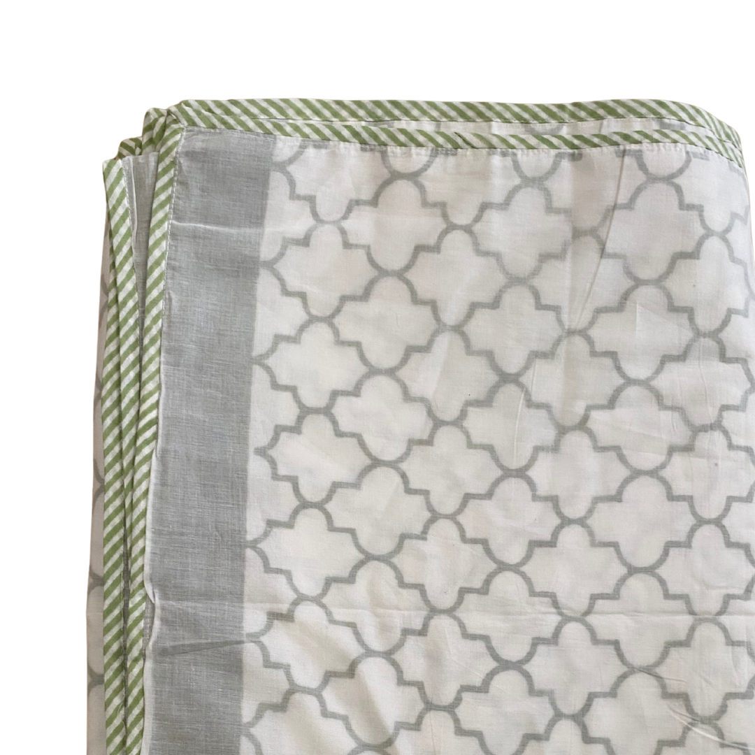 Dohar - Geometric Green Trellis - Double