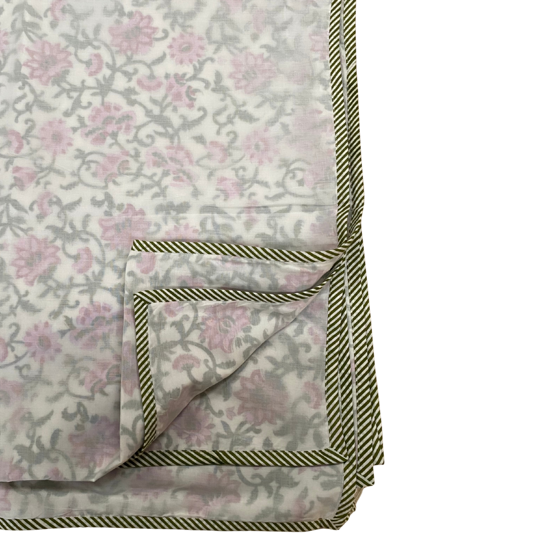 Dohar - Pink Flower Vine - King