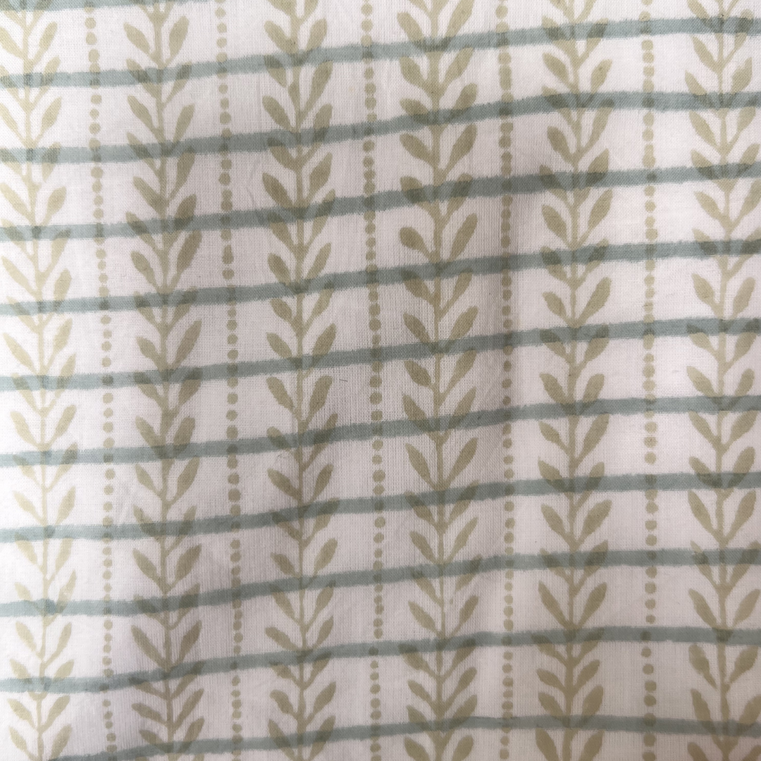 Dohar - Sage and Seafoam Blue Stripe - Double
