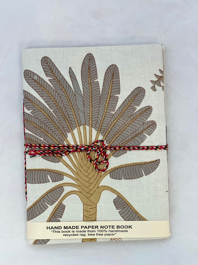 Hand Made Paper Notebook Feathered Palm