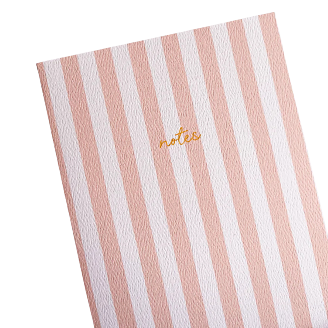 Striped Notebook with Contrast Colour: Powder / A6