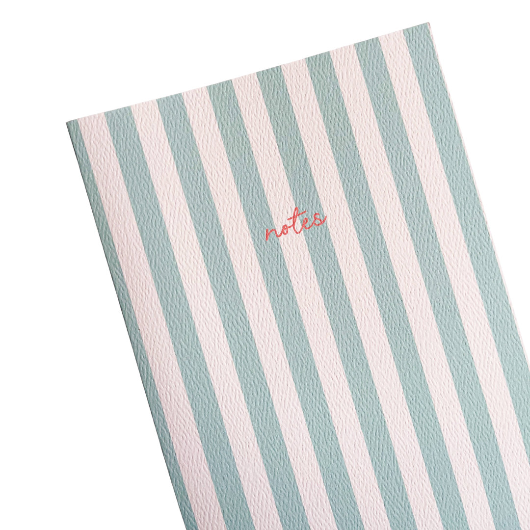 Striped Notebook with Contrast Colour: Mint / A6