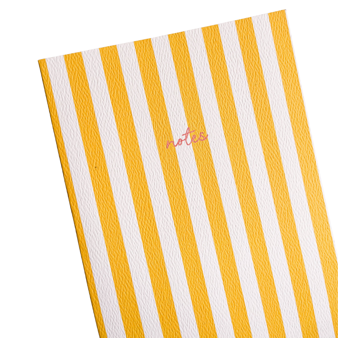 Striped Notebook with Contrast Colour: Yellow / A6