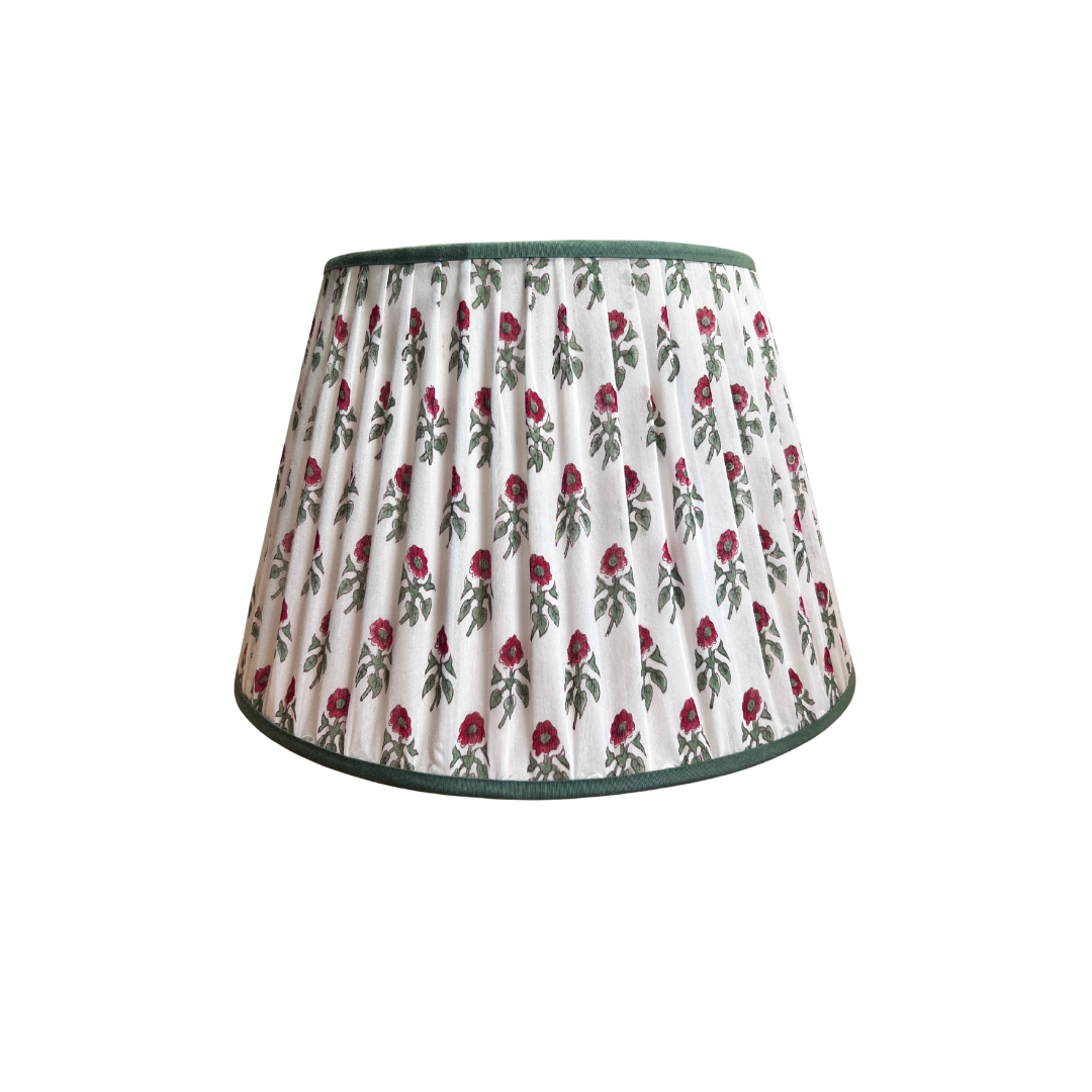 Artisan Sari 16" - Poppies with Green Trim