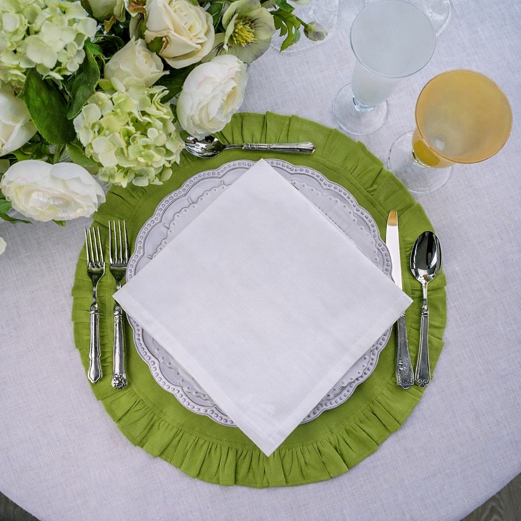 Ruffle Table Mat - Set of 2  - Peridot