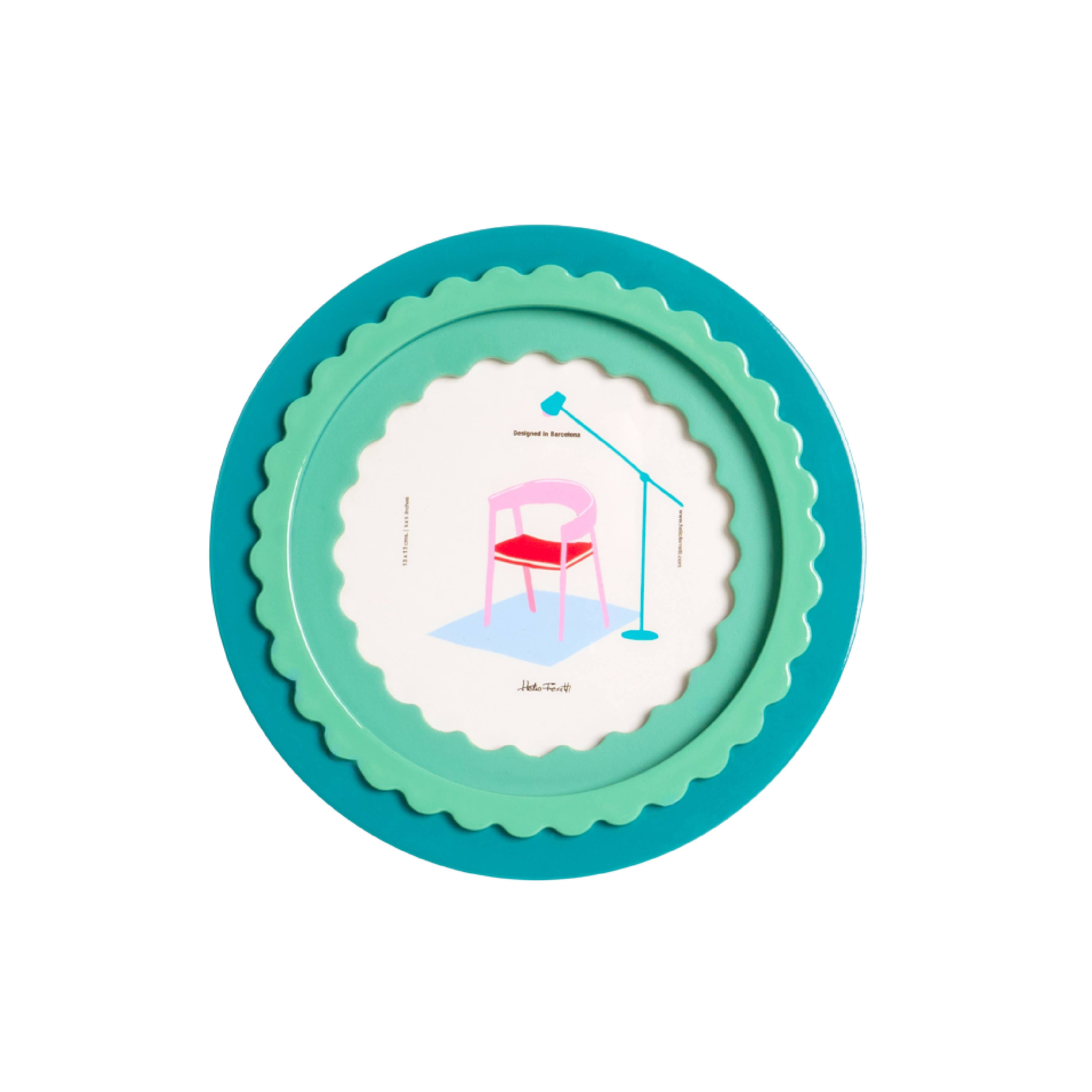 Helio Ferretti Frilled Photo Frame Green