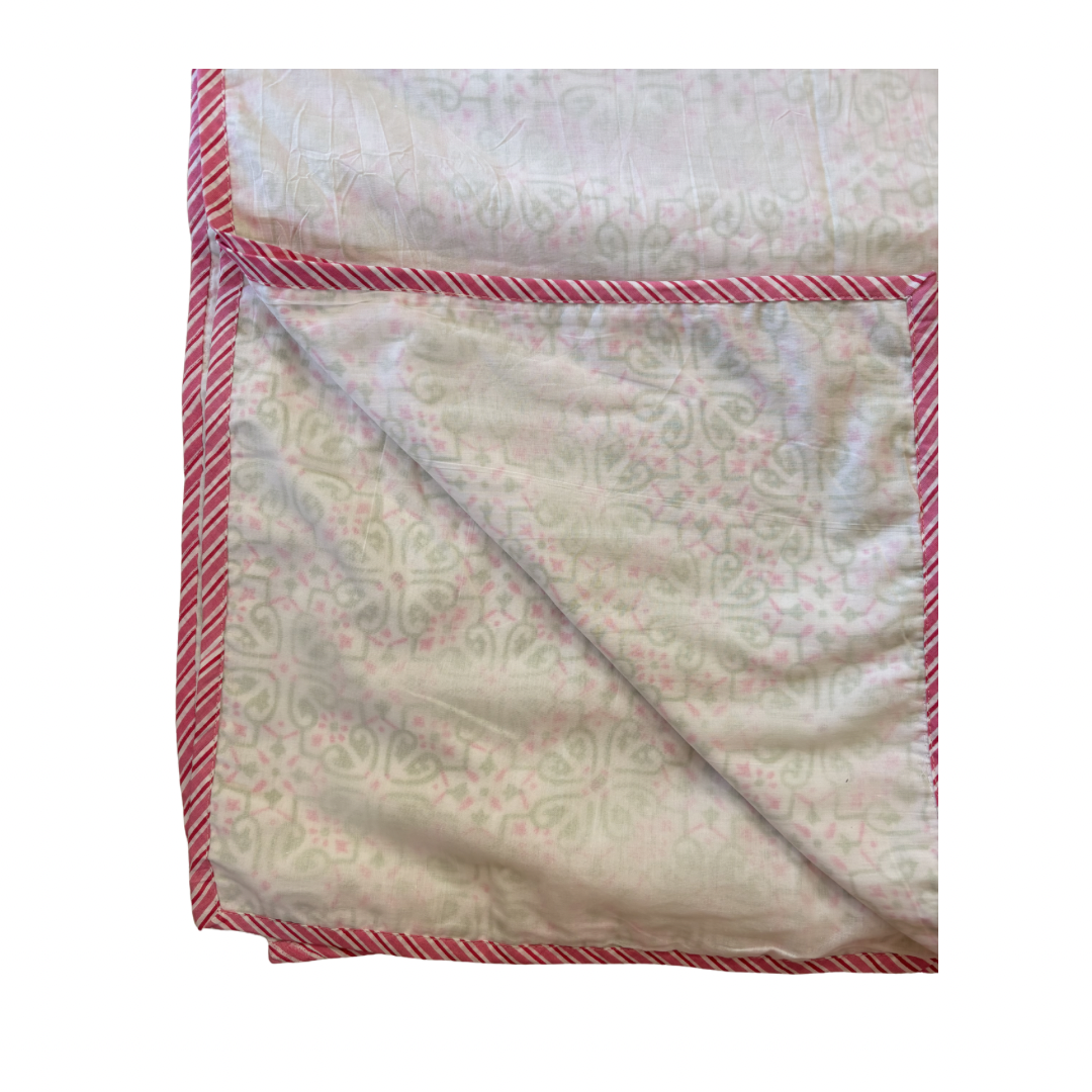 NEW IN | Dohar -Green and Pink Trellis - Double