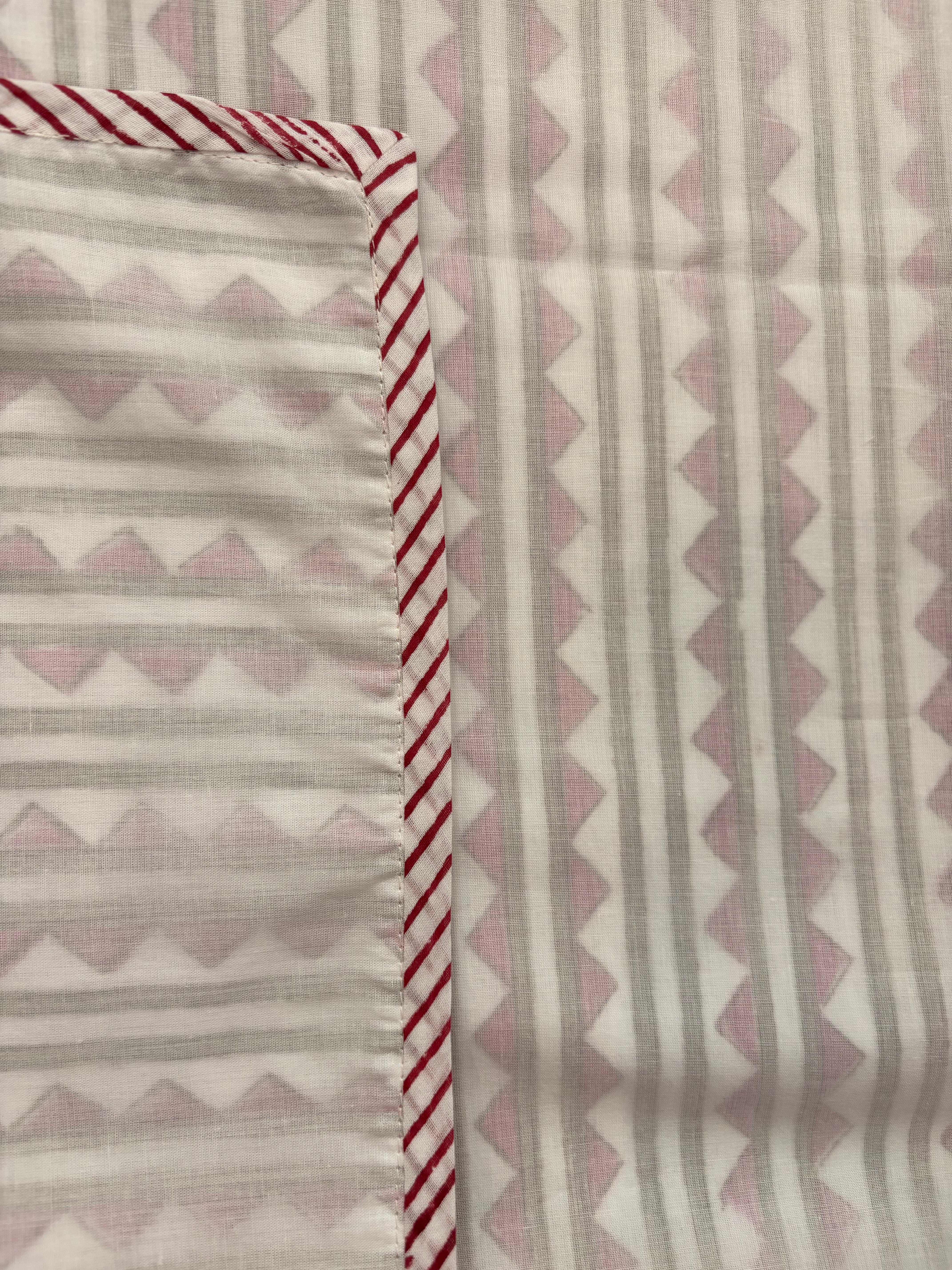 NEW IN | Dohar - Pink and Green Zig Zag - Double