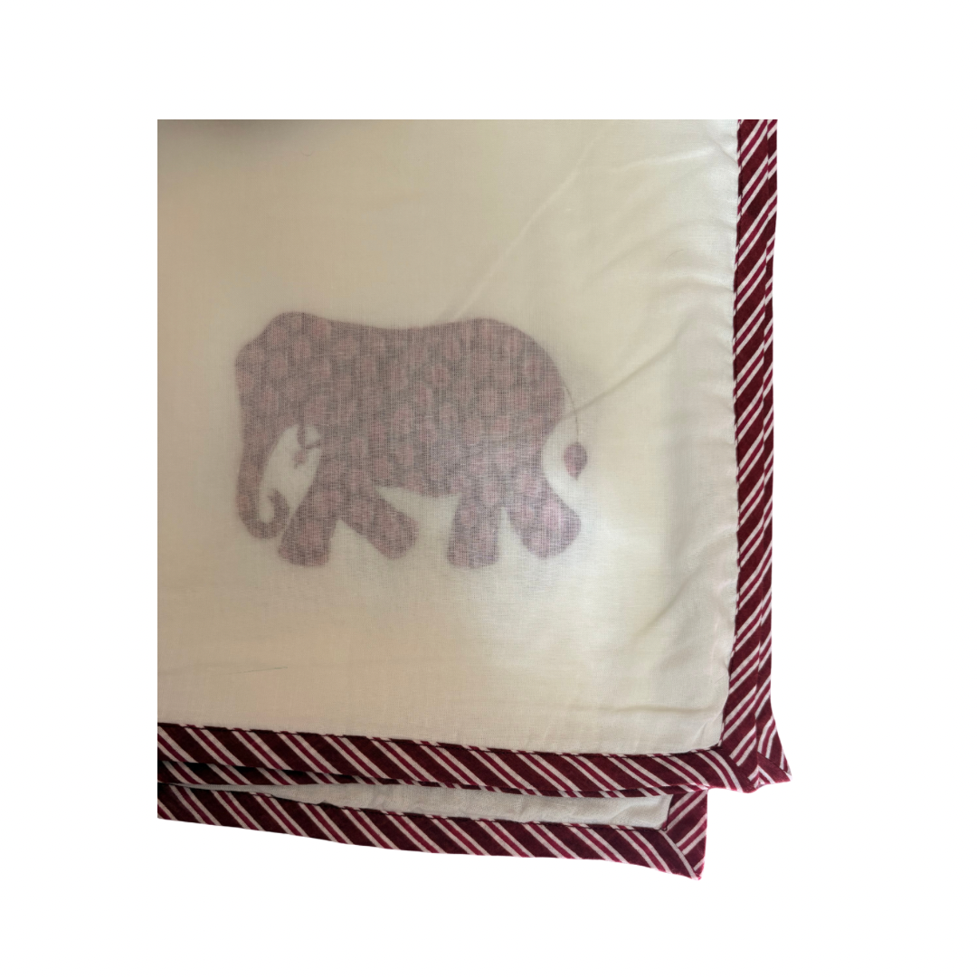 NEW IN | Port Elephant with Port Stripe Trim | Single Dohar