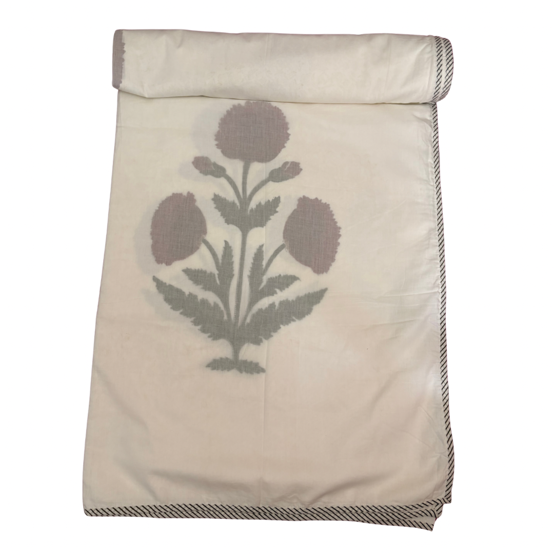 NEW IN | Large Dahlia with stripe trim Dohar - Double