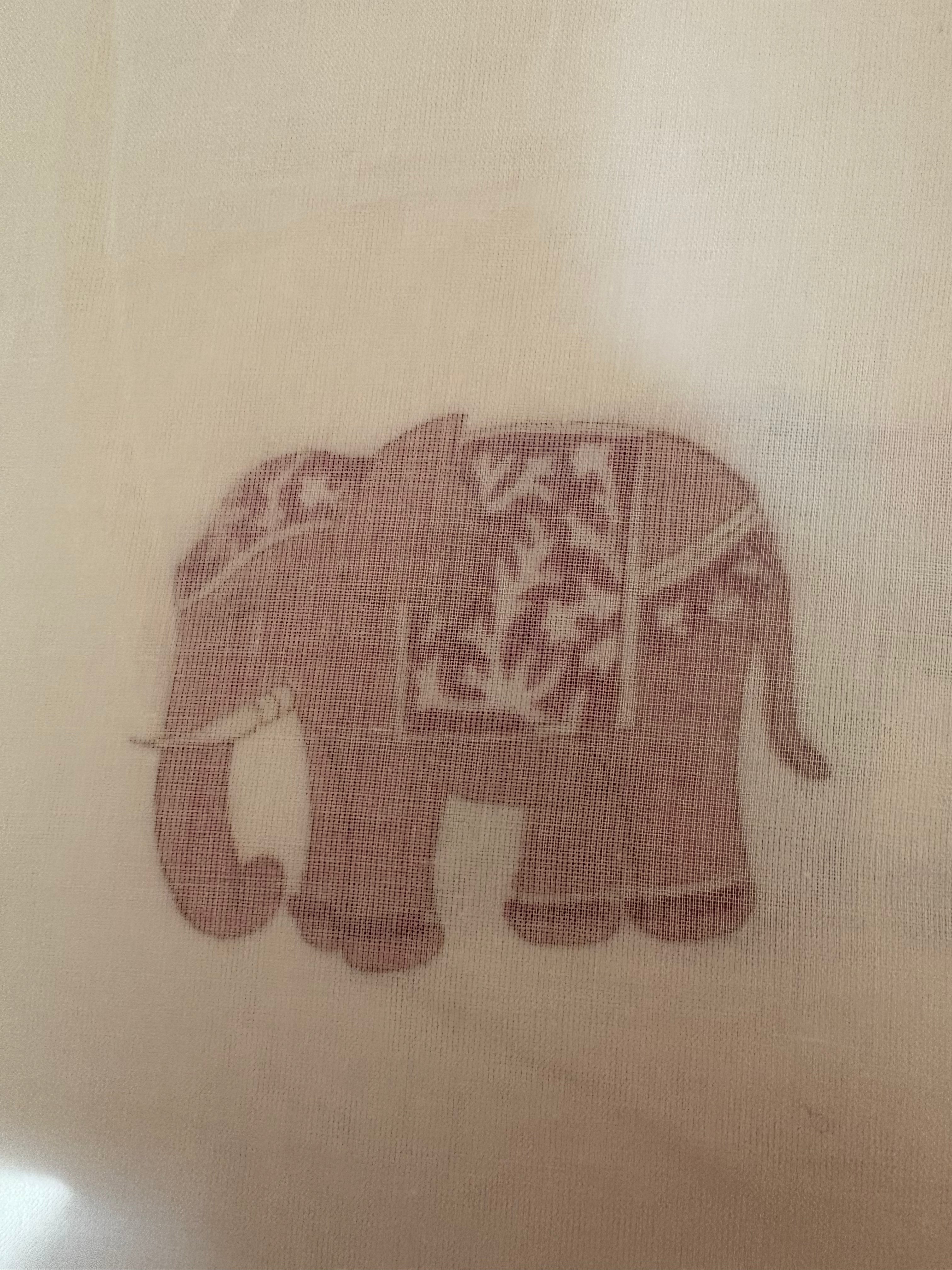 NEW IN | Small Multi Elephant with Baby Blue Stripe Trim | Single Dohar