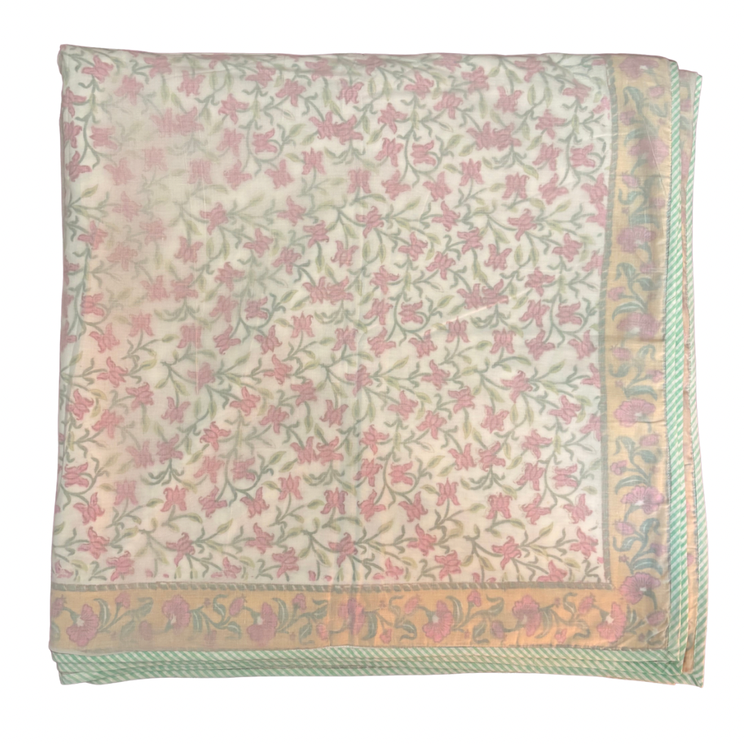 NEW IN | Posy Scatter with Sunshine Coloured Floral Border - King / Super King Dohar