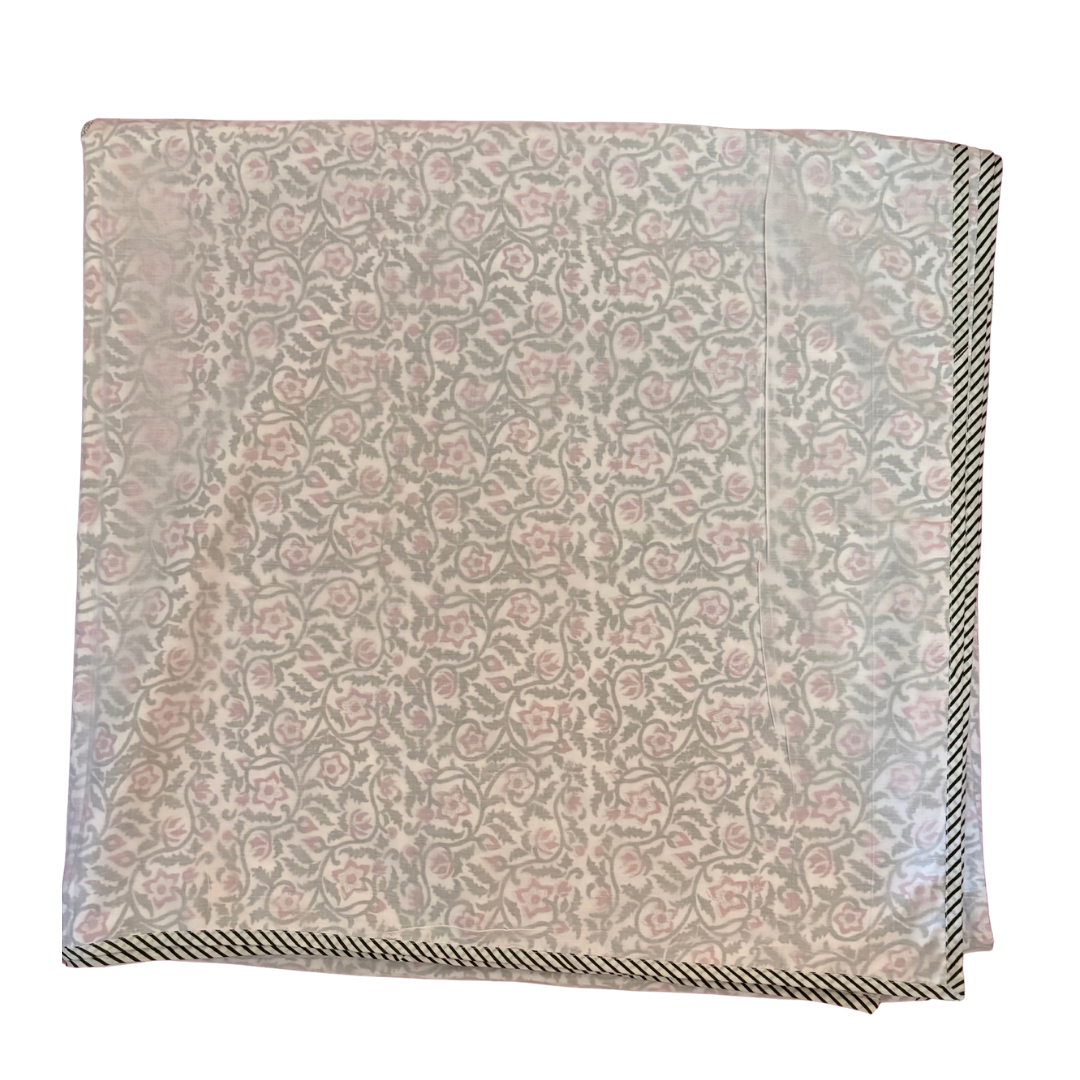 NEW IN | Raspberry Trellis with Stripe Border - King / Super King Dohar