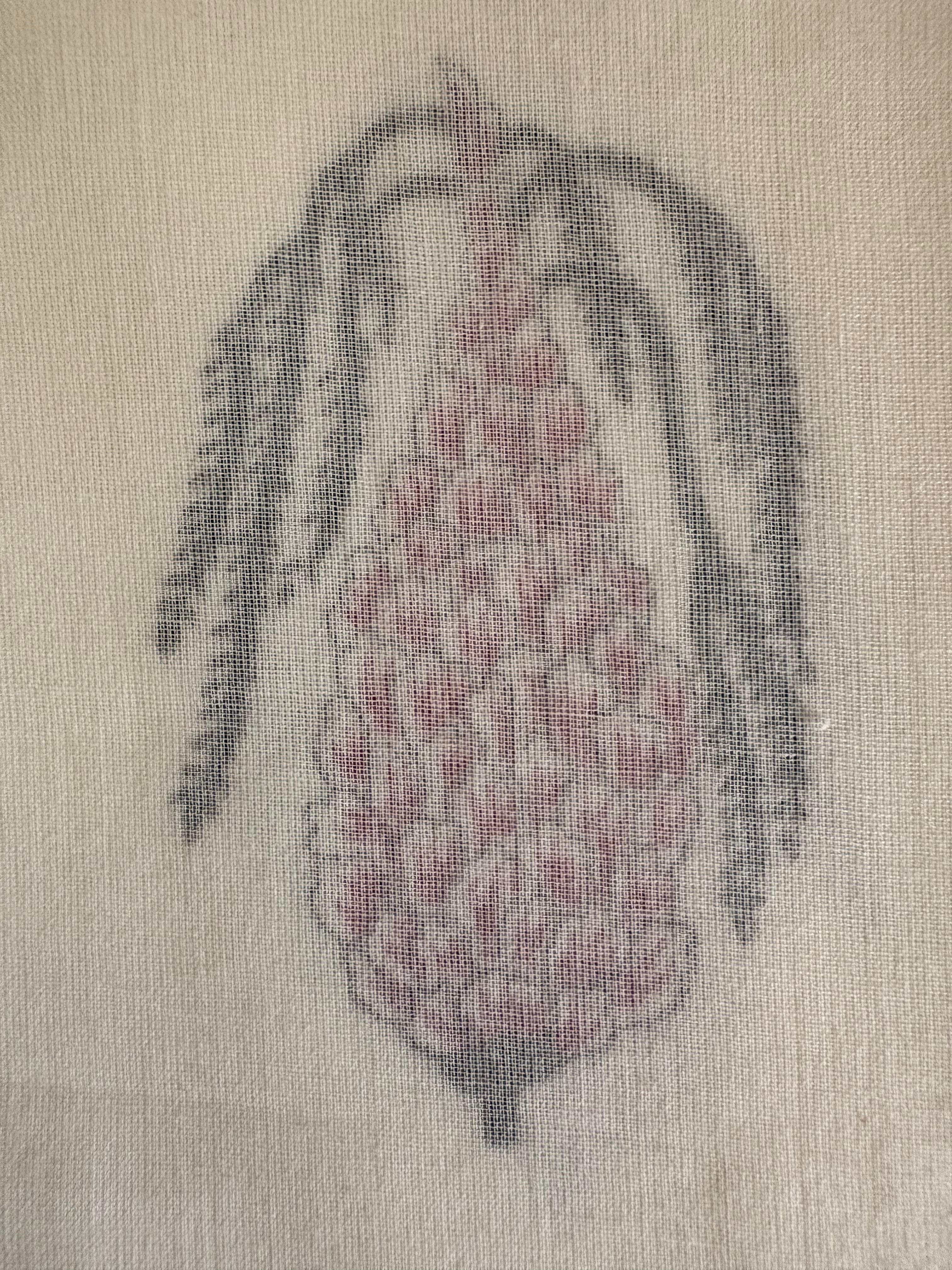 NEW IN | Raspberry Cone shape Flower with Baby Pink Stripe Trim | Single Dohar