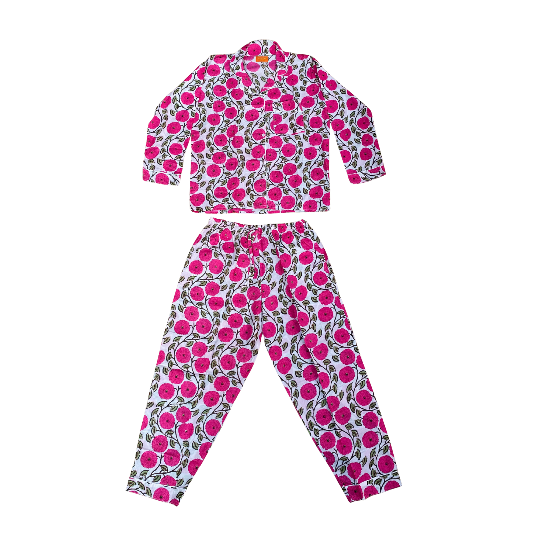 Kelling Home Cotton Pyjama Set – Pink Poppy