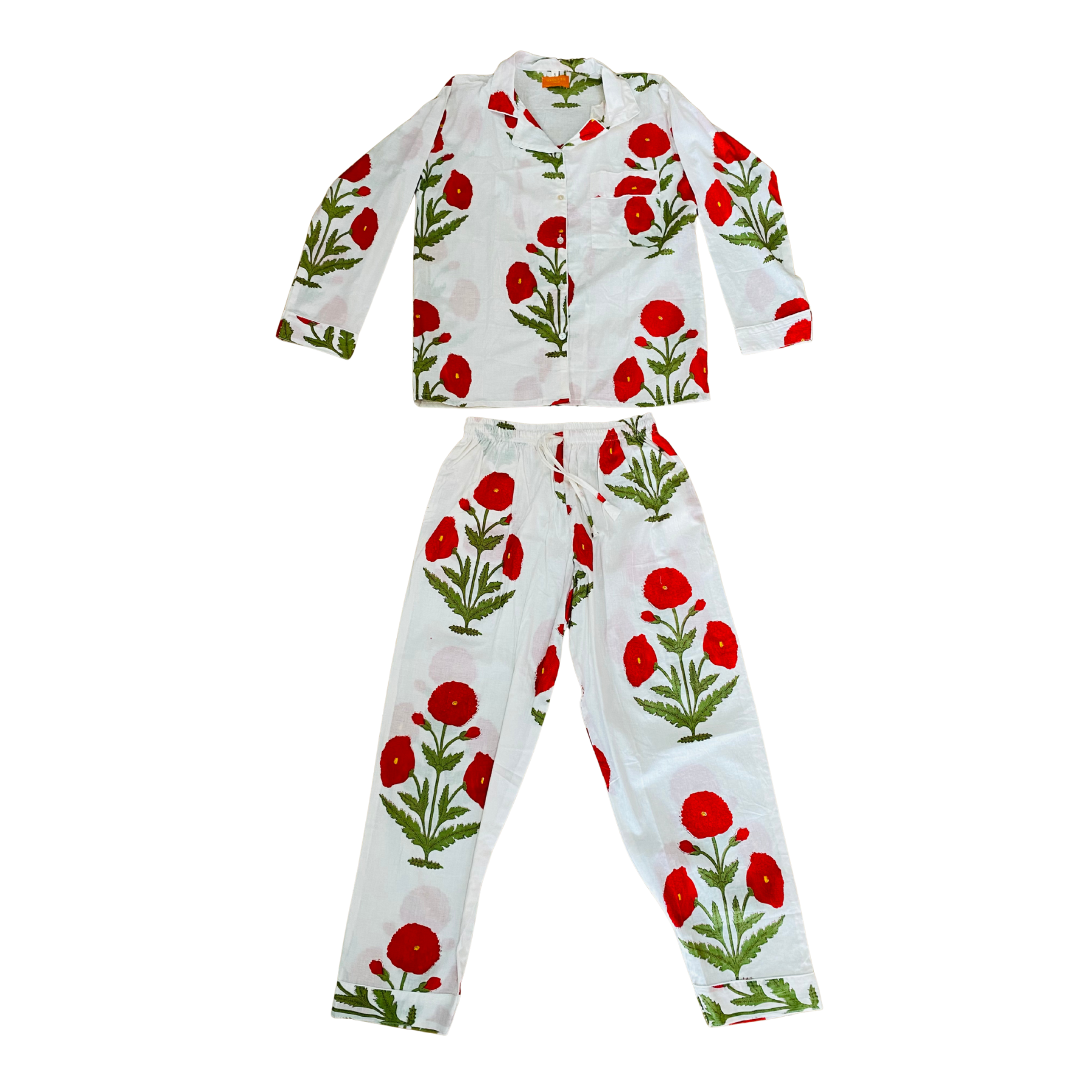 Kelling Home Cotton Pyjama Set – Red Flower