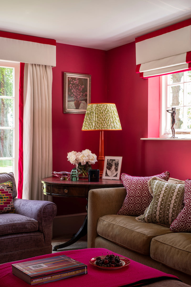 Heart and Minds Cushion - Peridot with Peridot Velvet Back and Cream Fringe