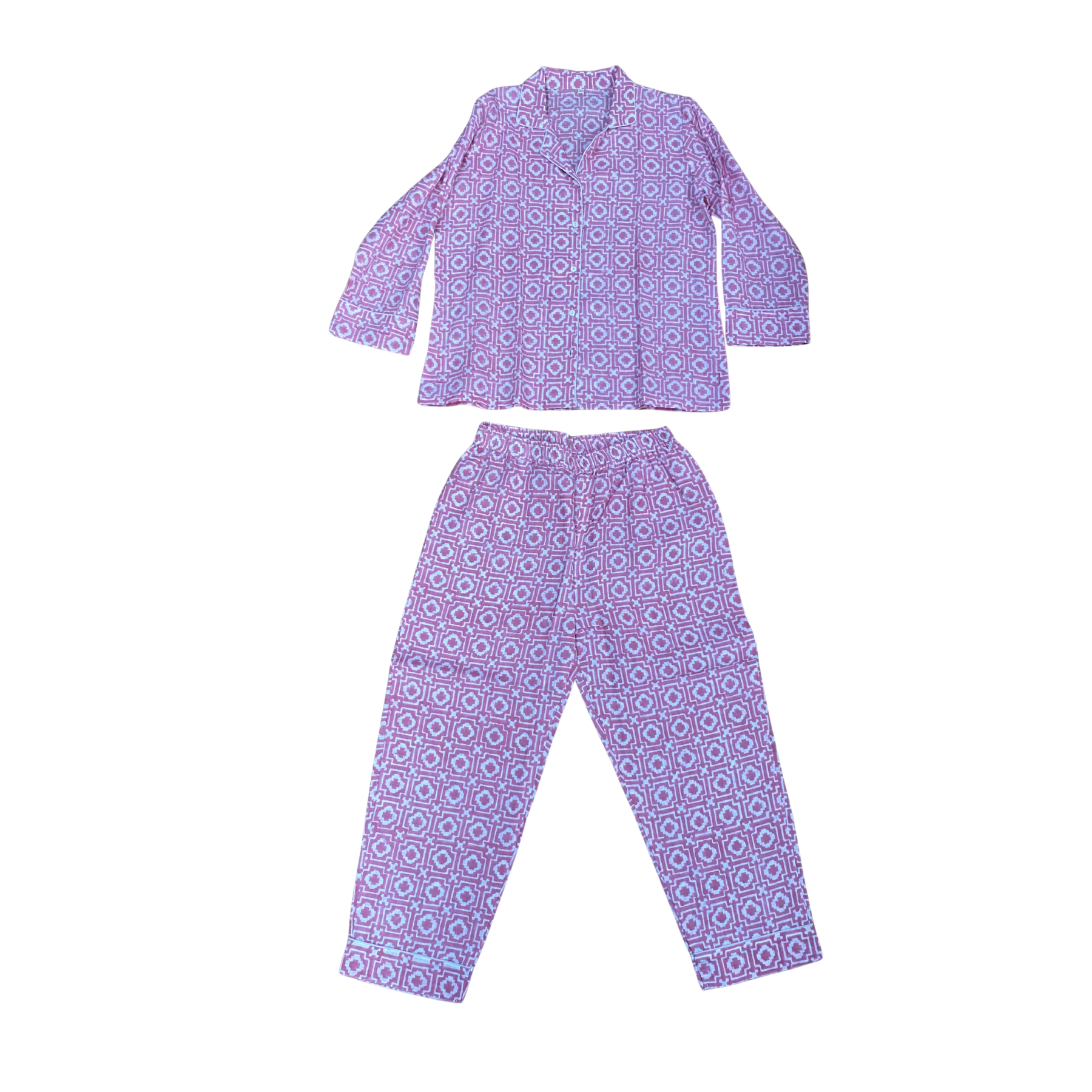 Kelling Home Linen Pyjama Set – Pink Alotablot