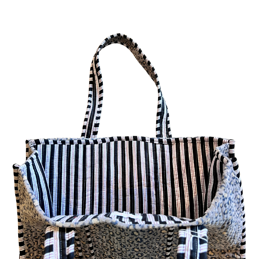 Kelling Home Velvet Tote Bag – Mushroom Leopard Print