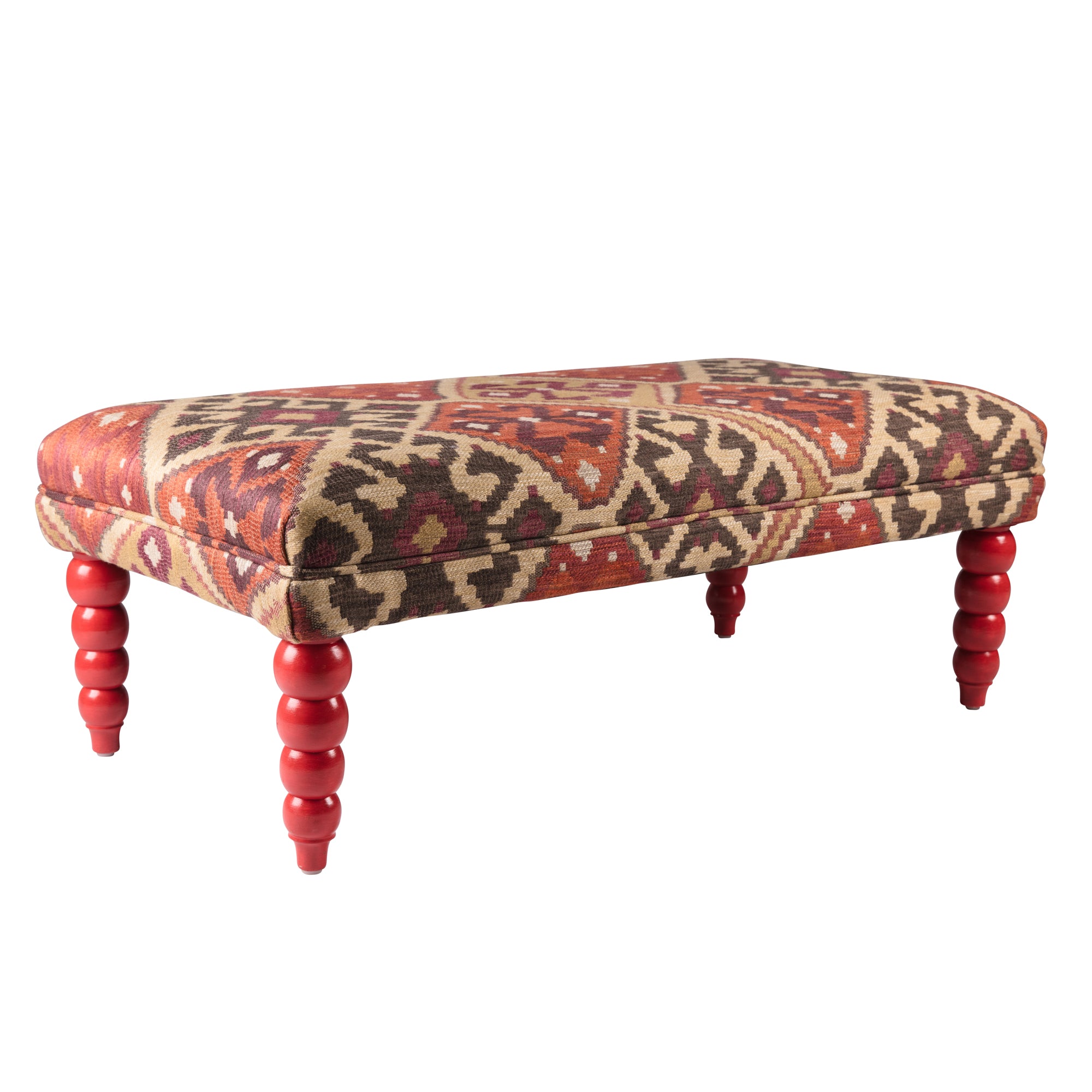 Kilim Upholstered Footstool