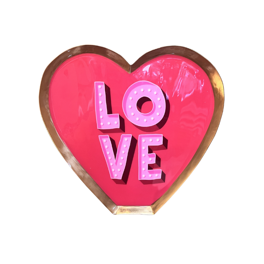 Love Heart - Metal & Enamel Tray