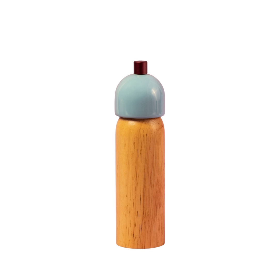 New! Salt & Pepper Grinder - Light Blue & Burgundy: Medium