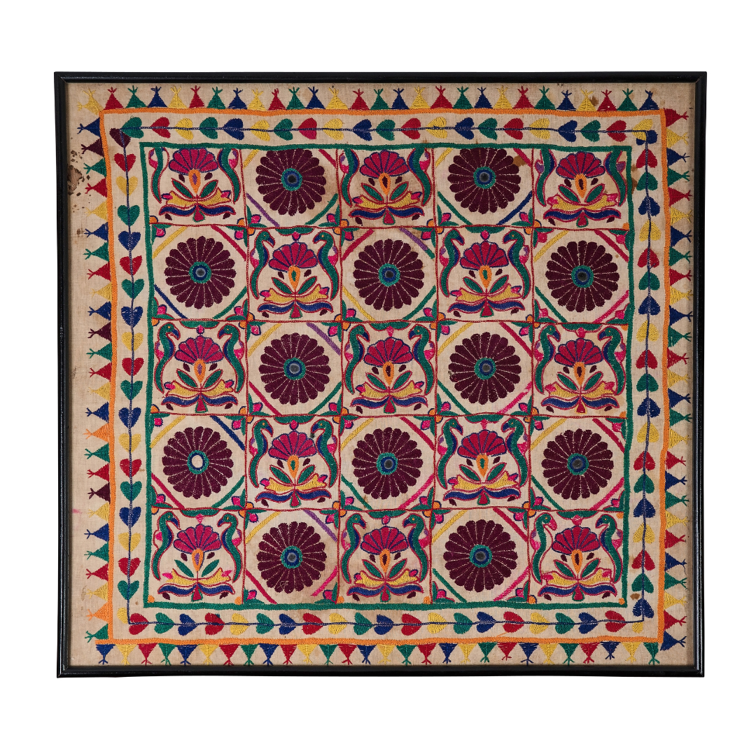Padma | Antique Indian Framed Textile