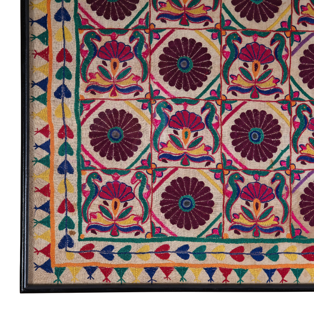 Padma | Antique Indian Framed Textile