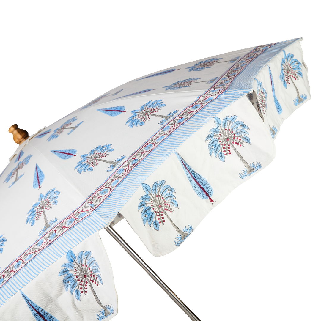 Palm Parasol | Blue Palm & Cypress Trees