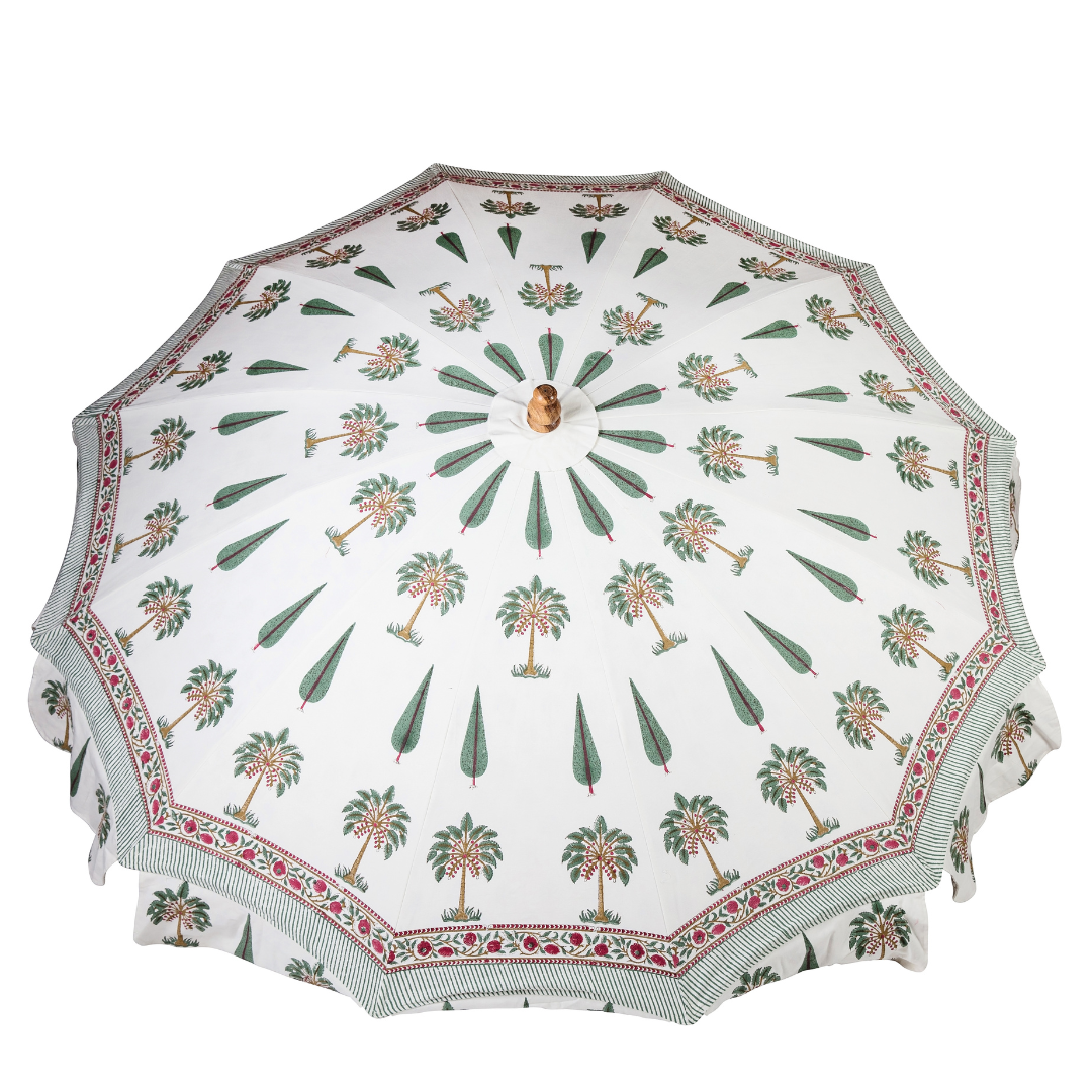 Palm Grove Parasol | Green Palm & Cypress Trees