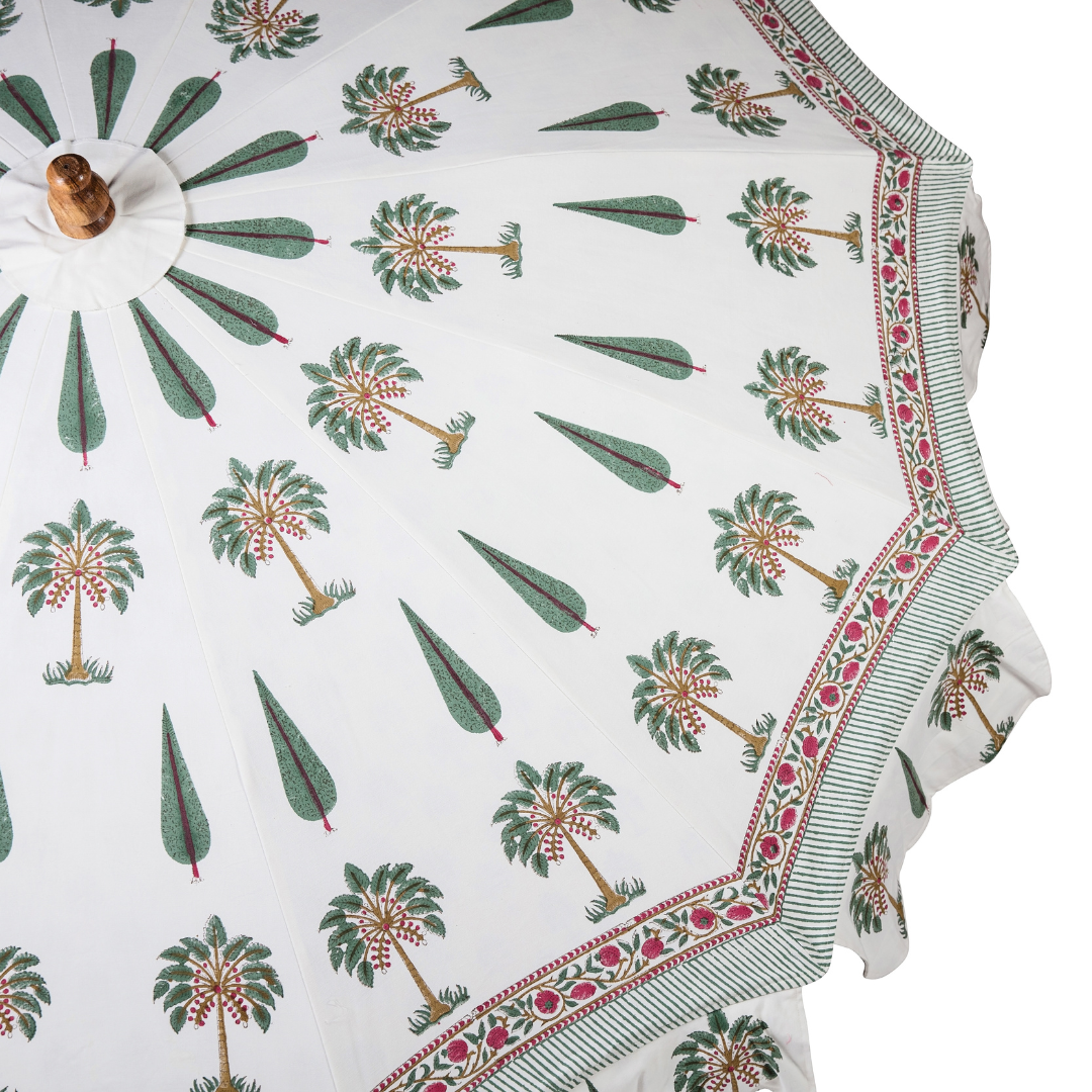 Palm Grove Parasol | Green Palm & Cypress Trees
