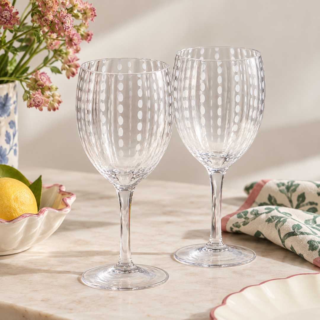 Perle Wine Glasses – Set of Two | Handmade in Italy