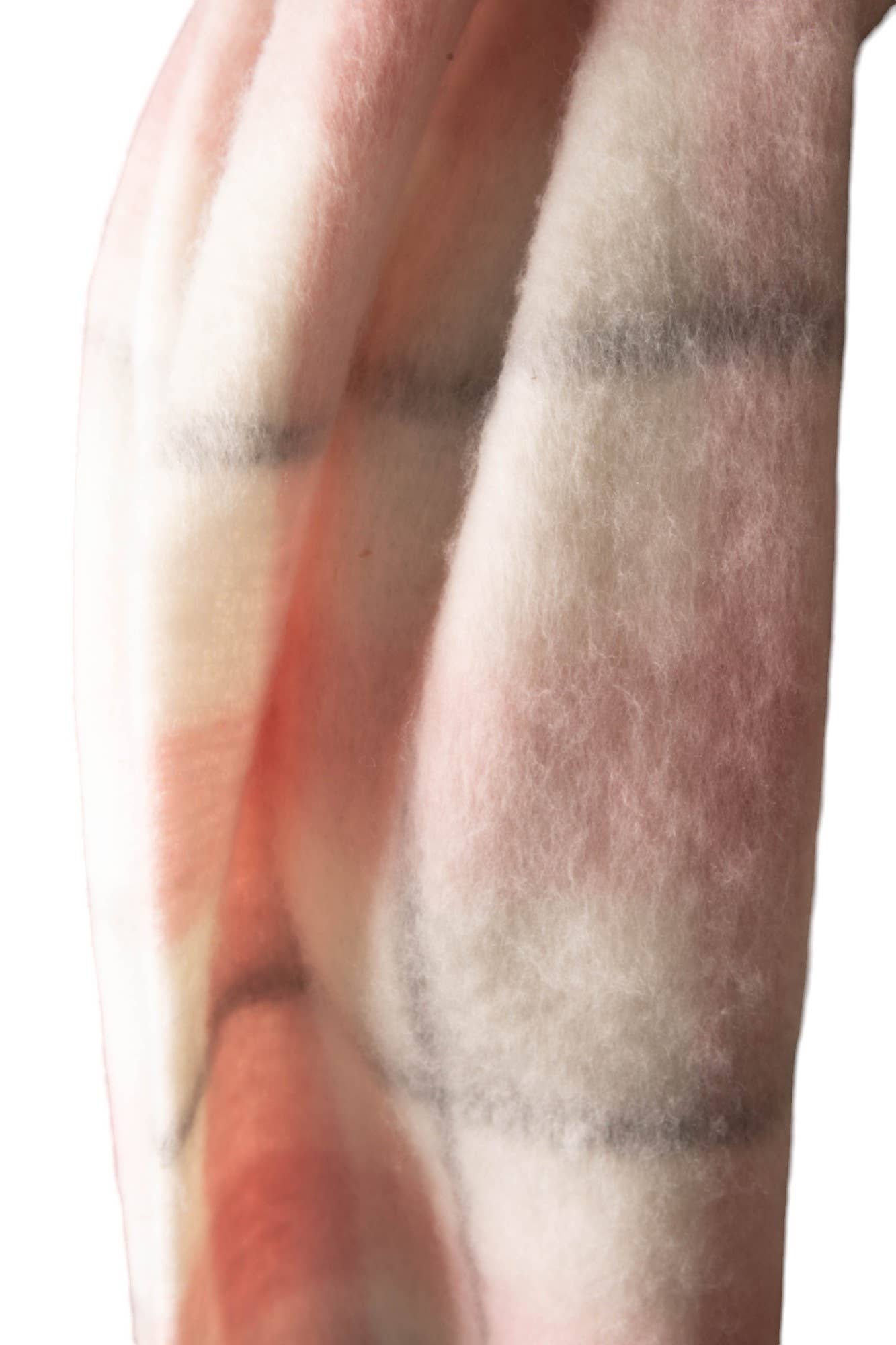 Pink & White Checked Chunky Winter Scarf