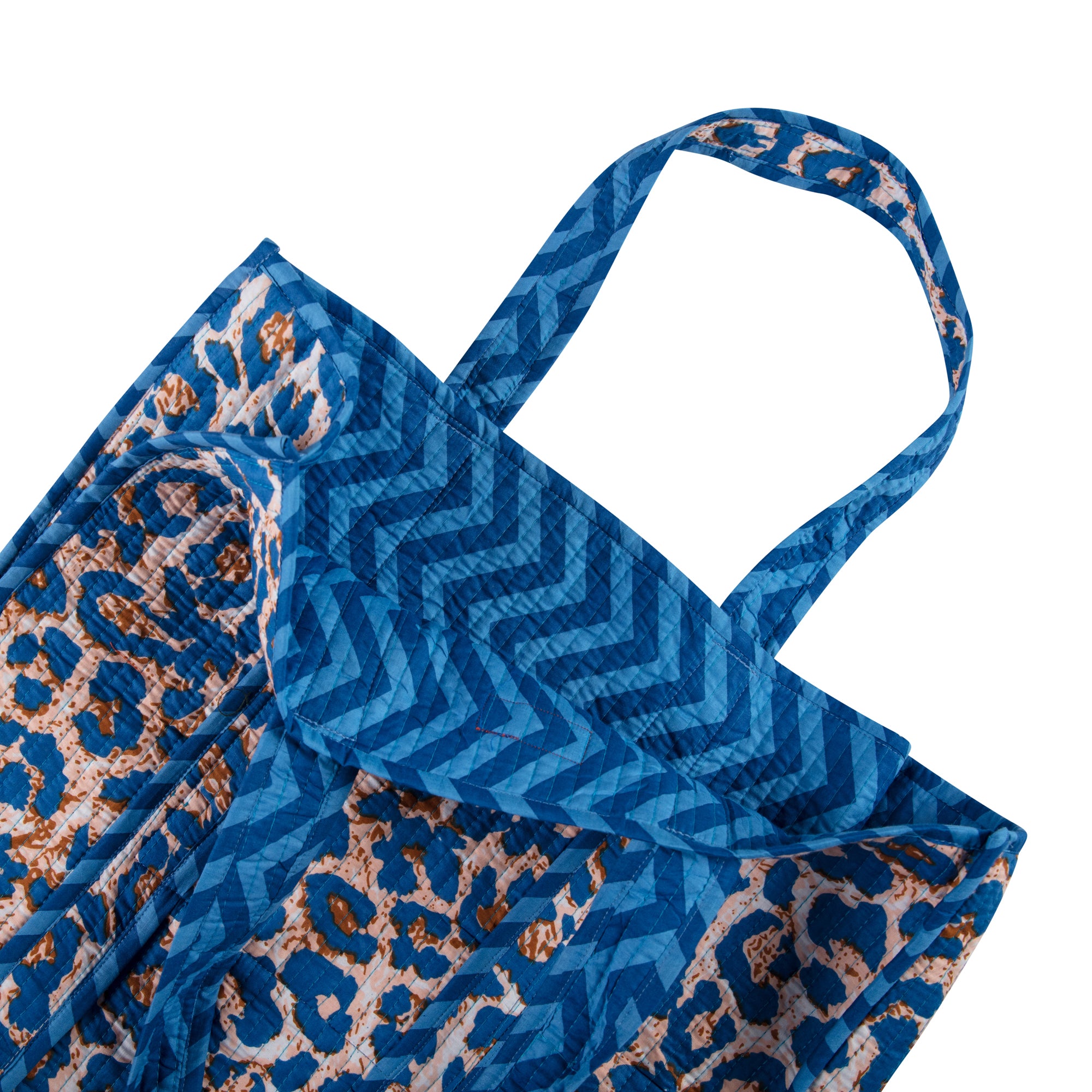 Quilted Bag - Blue Poppy