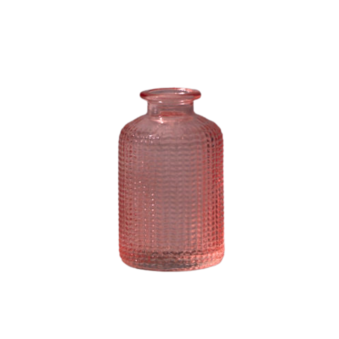 Rose Dimpled Glass Bottle