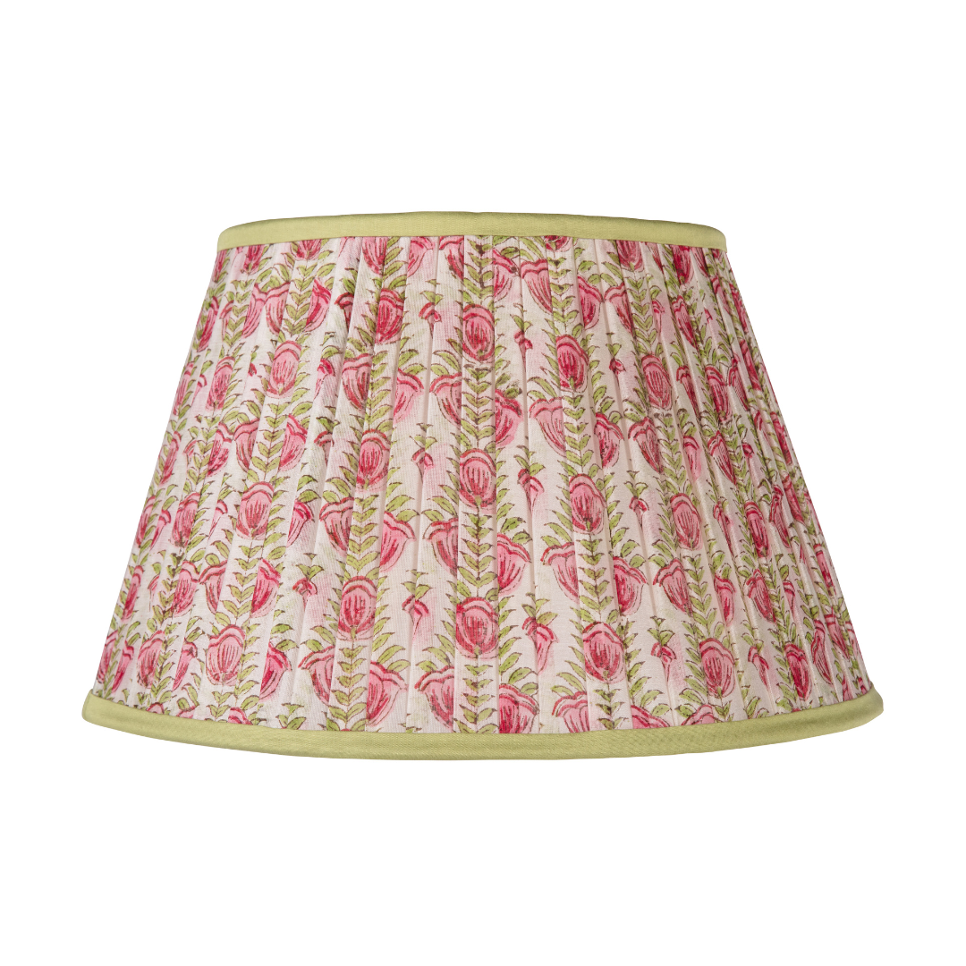 Rosebud, Green Trim Lampshade