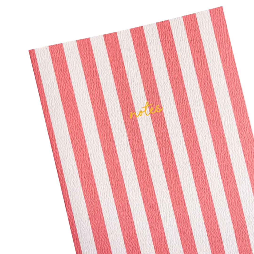 Striped Notebook with Contrast Colour: Coral / A6