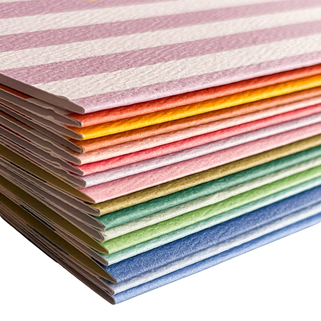 Striped Notebook with Contrast Colour: Coral / A6