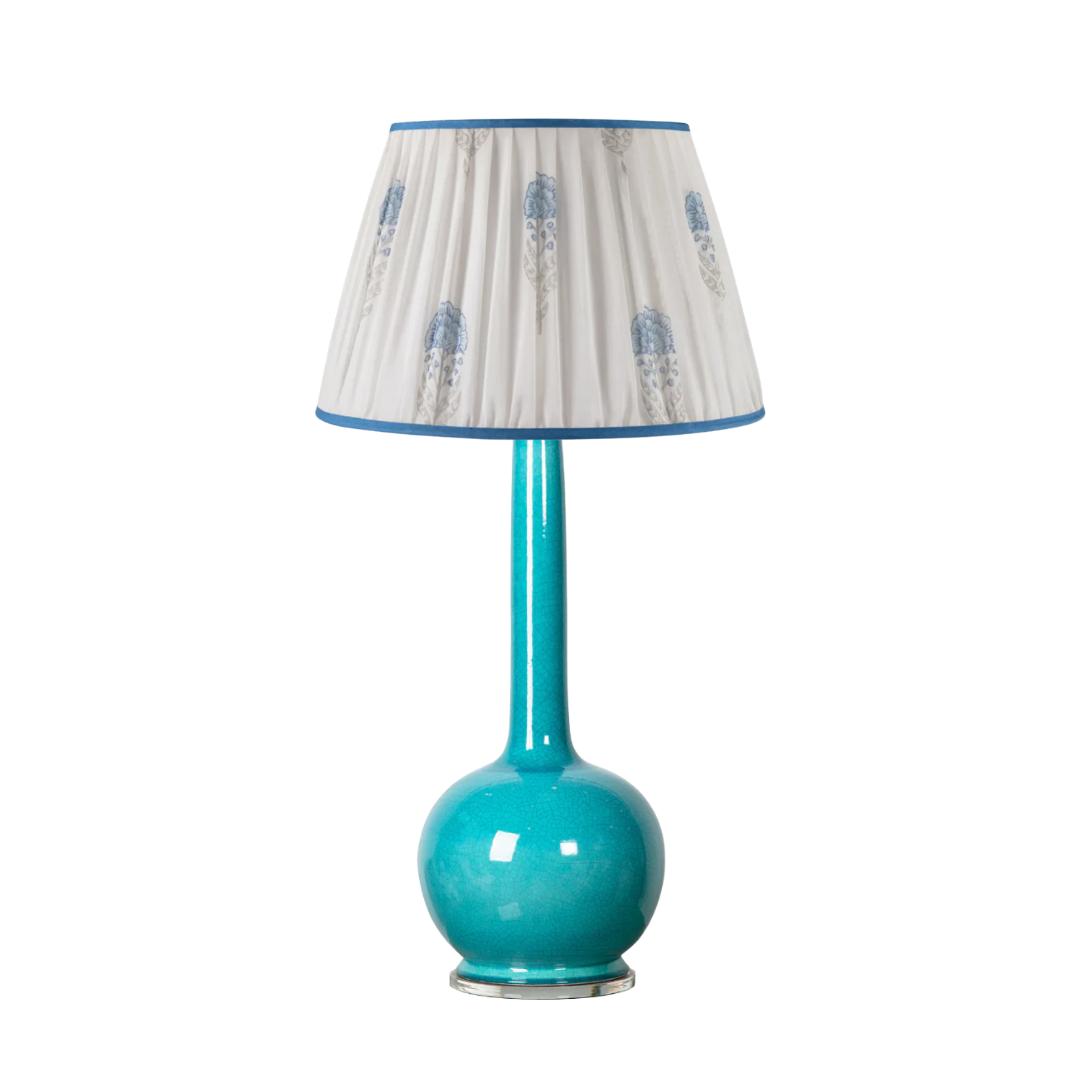 Beau Lamp - Light Crackled Teal