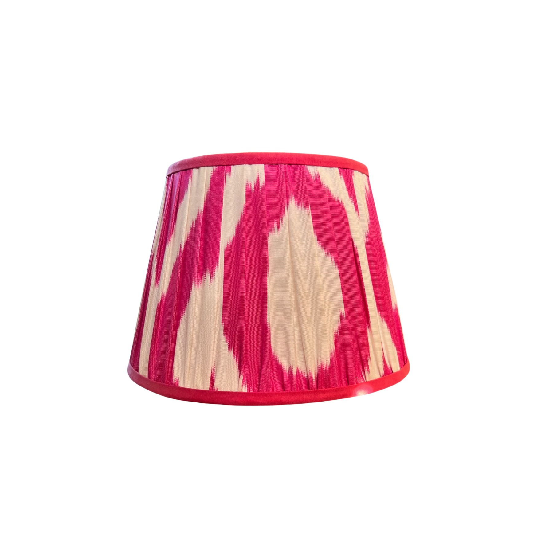 Artisan Lampshade - 10” Base Pink Ikat