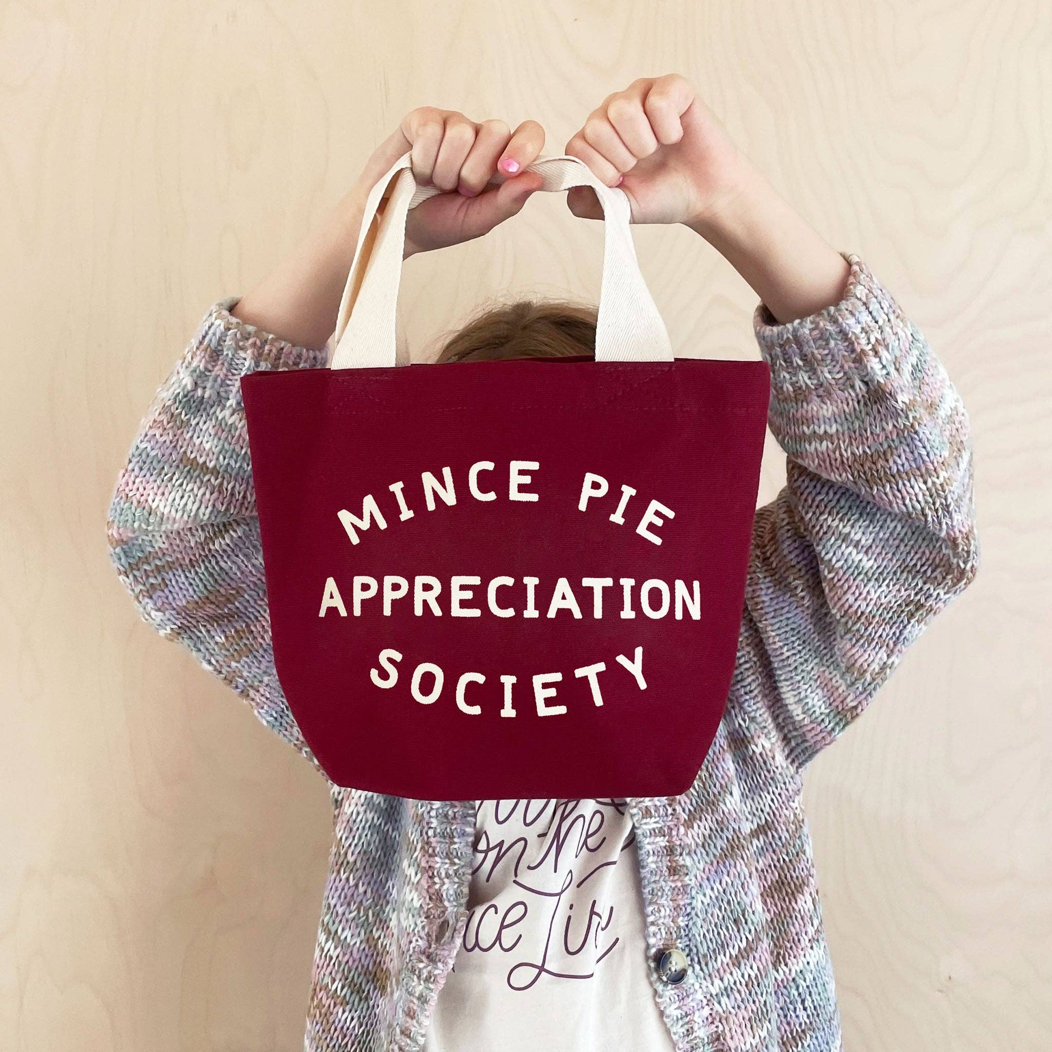 Mince Pie Appreciation Society - Little Canvas Bag
