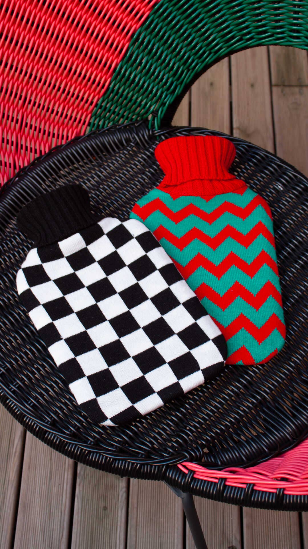 Hot Water Bottle with Cover | Hand-Knit Lambswool | Rolimas