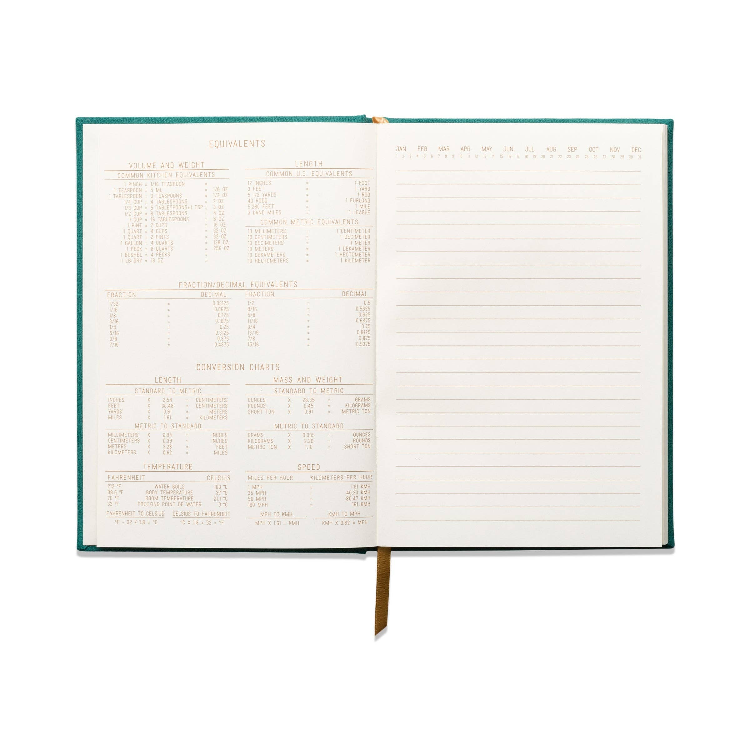 Designworks Ink Suedette Journal - Green - Linear Boxes