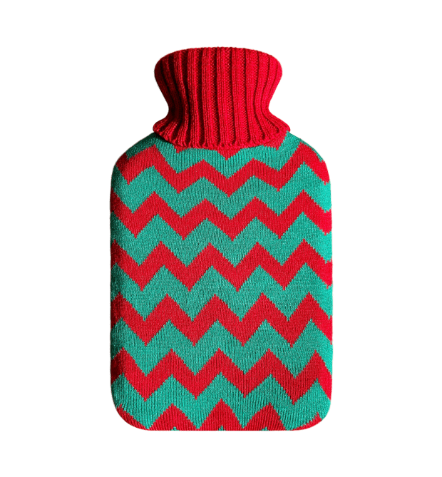 Hot Water Bottle with Cover | Hand-Knit Lambswool | Rolimas