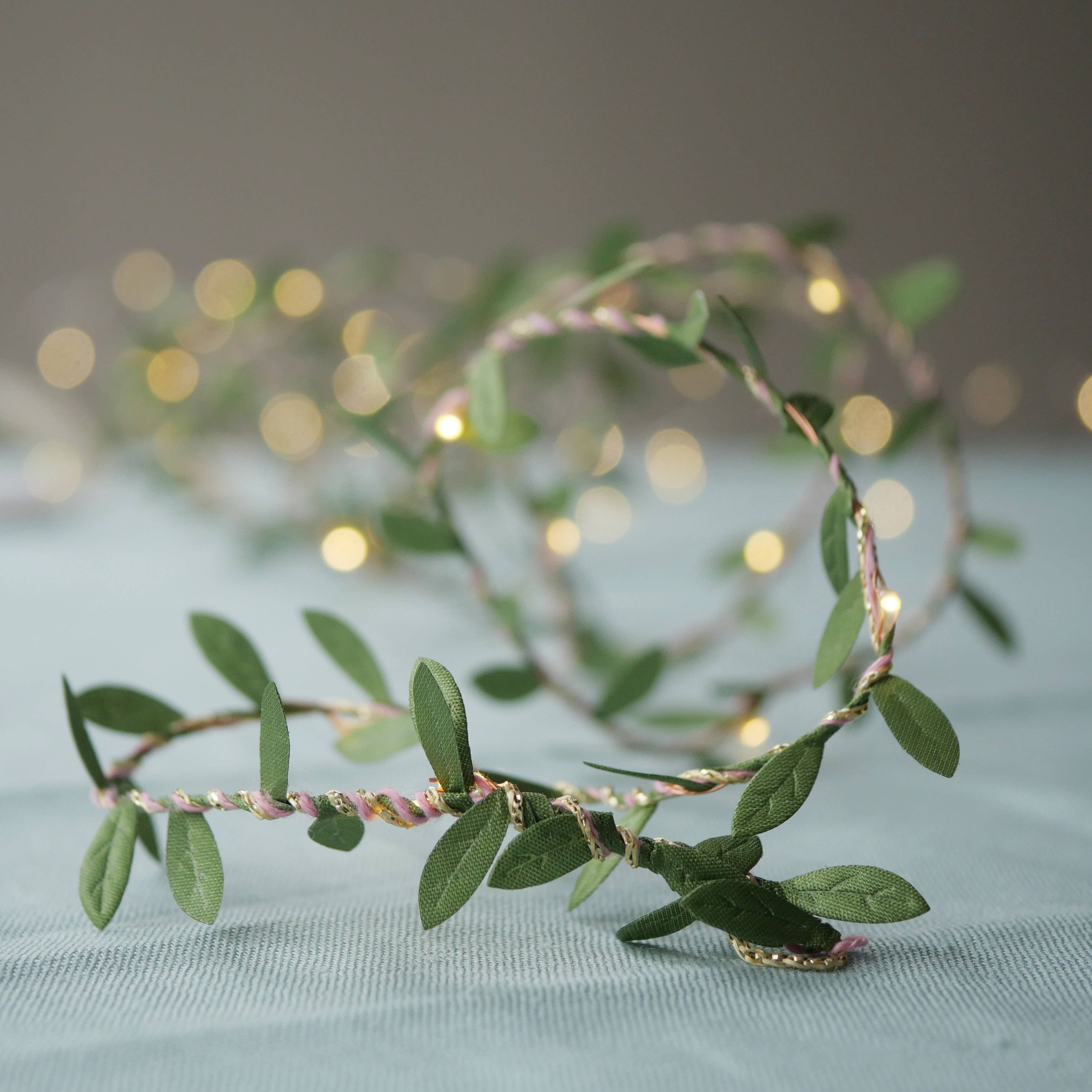 Green Leaf Fairy Light String: 2m (battery)